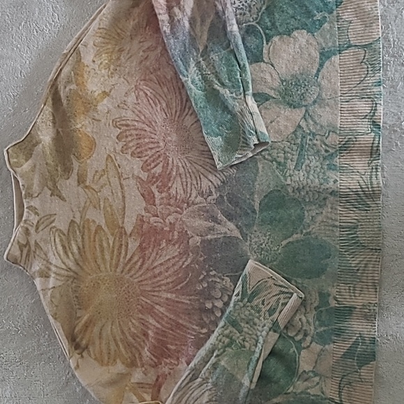 Pilcro Urban Outfitters Floral Cashmere Crop Sweater Small Boho Cottagecore - Picture 3 of 16